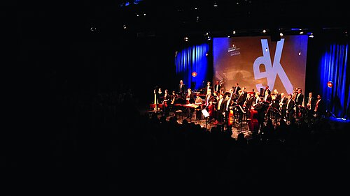 Orchester auf der Bühne