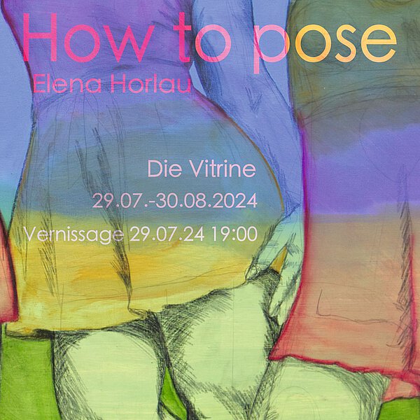 Plakatmotiv der Ausstellung zeigt im Anschnitt junge Frauen im Minikleid unterhalb der Brust bis zum Knie